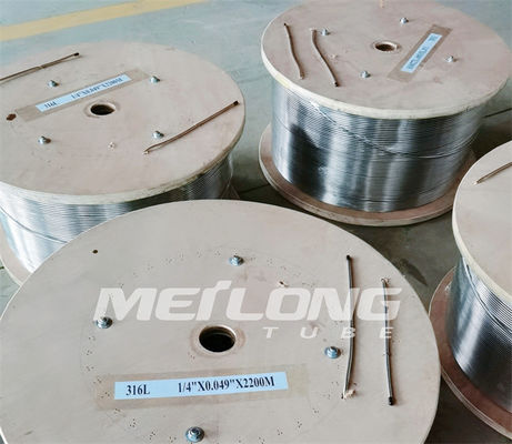 डुप्लेक्स 2205 स्टेनलेस स्टील कुंडलित ट्यूबिंग 10000Psi स्टेनलेस स्टील केशिका